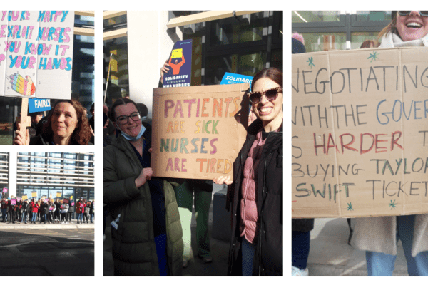 To show Asociat support striking nurses